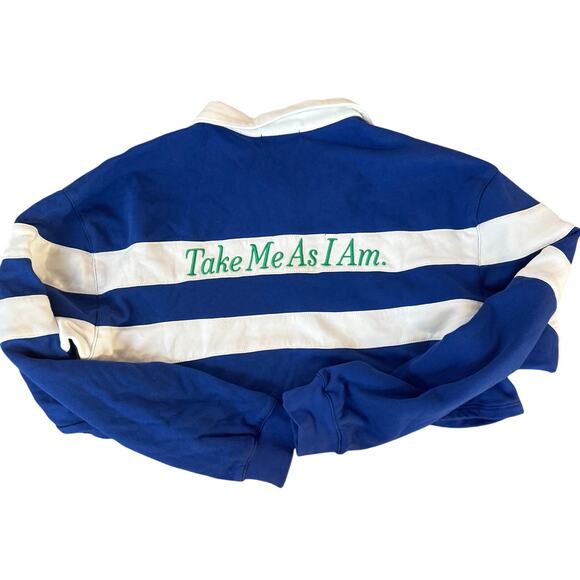 RARE The Mayfair Group Take Me As I Am Cropped Collares Sweatshirt Size S/M - Picture 1 of 7